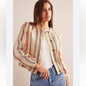 Boden Multicolor Striped Women's Jacket